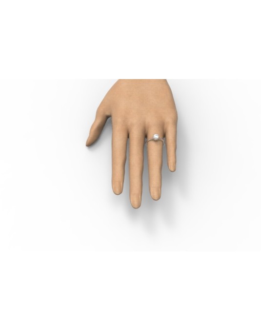 ANELLO PER ANNIVERSARIO IN ORO BIANCO 18K CON DIAMANTE NATURALE
