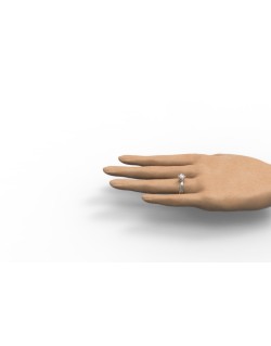 SOLITARIO ANELLO FIDANZAMENTO ORO BIANCO 18K CON DIAMANTE NATURALE CERTIFICATO DGC