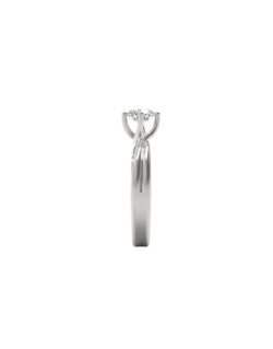 SOLITARIO ANELLO FIDANZAMENTO ORO BIANCO 18K CON DIAMANTE NATURALE CERTIFICATO DGC