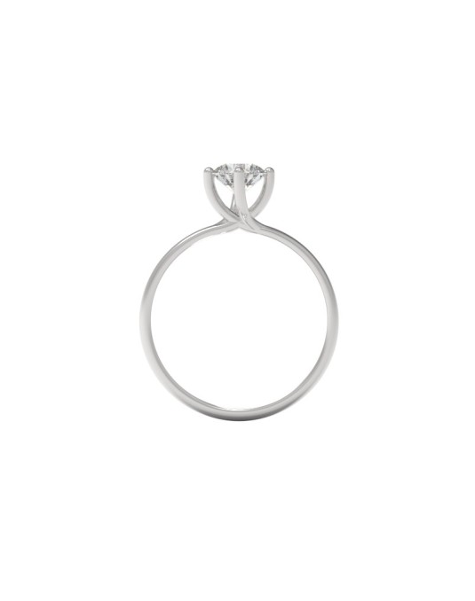 ANELLO ANNIVERSARIO SOLITARIO IN ORO BIANCO CON DIAMANTE NATURALE CERTIFICATO DGC