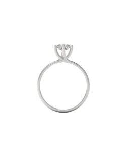 ANELLO ANNIVERSARIO SOLITARIO IN ORO BIANCO CON DIAMANTE NATURALE CERTIFICATO DGC