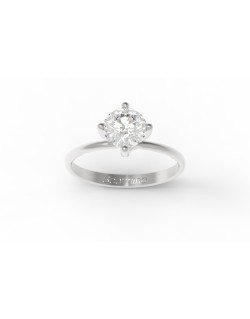 ANELLO ANNIVERSARIO SOLITARIO IN ORO BIANCO CON DIAMANTE NATURALE CERTIFICATO DGC
