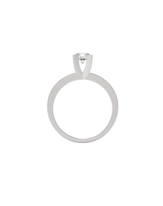 ANELLI DI MATRIMONIO IN ORO BIANCO 18K CON DIAMANTE NATURALE CERTIFICATO DGC