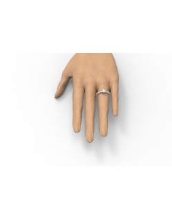 Anello con Diamanti 1 carato totali Mano Lato B