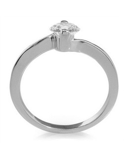ANELLO SOLITARIO VALENTINO IN ORO BIANCO 18K CON DIAMANTE NATURALE