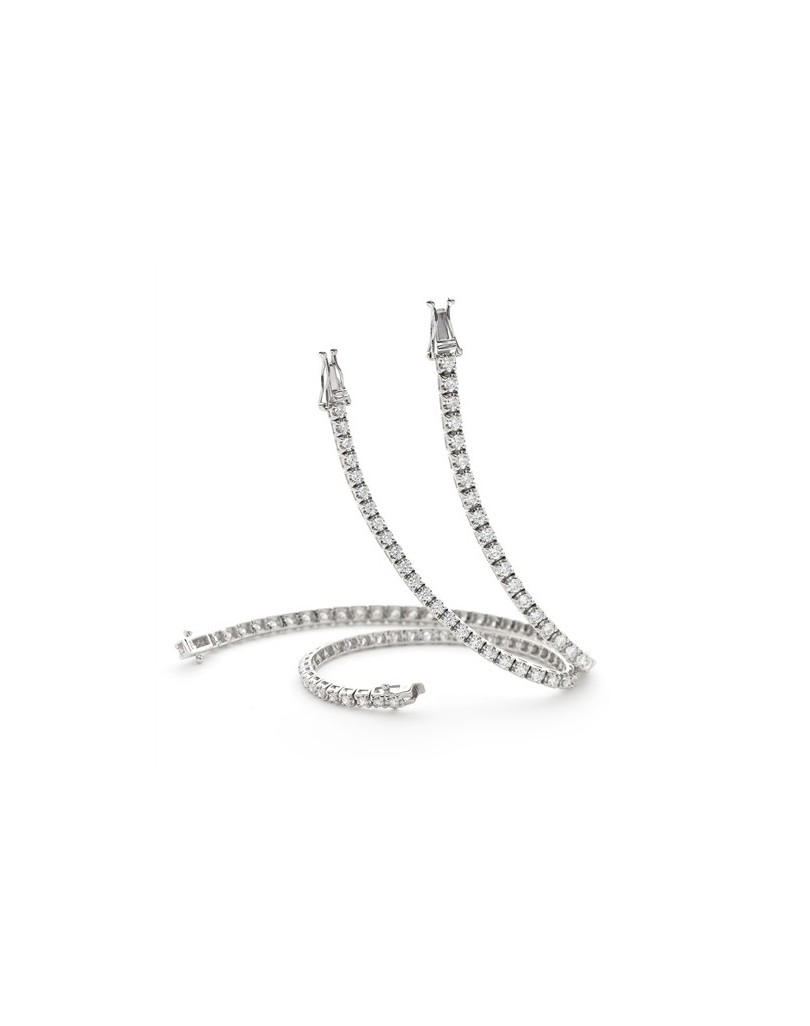 TENNIS BRACCIALE DIAMANTI IN ORO BIANCO 18K