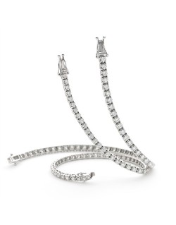 BRACCIALE DIAMANTI TENNIS IN ORO BIANCO 18K CON DIAMANTI NATURALI