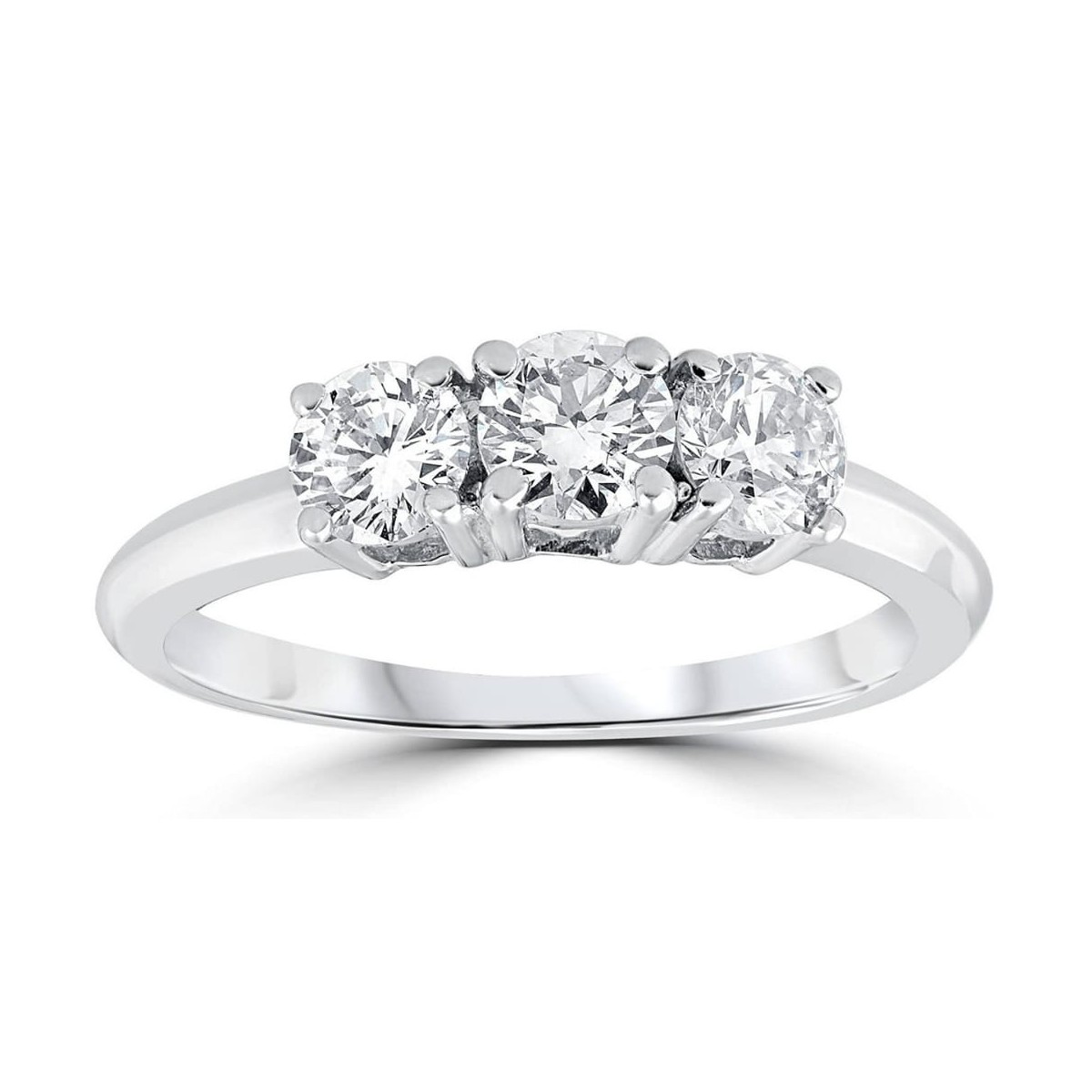 TRILOGY ANELLO DIAMANTI 1.50 CARATI IN ORO BIANCO 18K