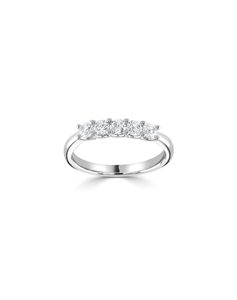 ANELLO RIVIERA CON DIAMANTI NATURALI IN ORO BIANCO