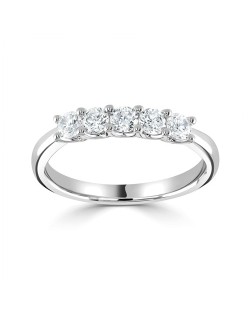 ANELLO RIVIERA CON DIAMANTI NATURALI IN ORO BIANCO