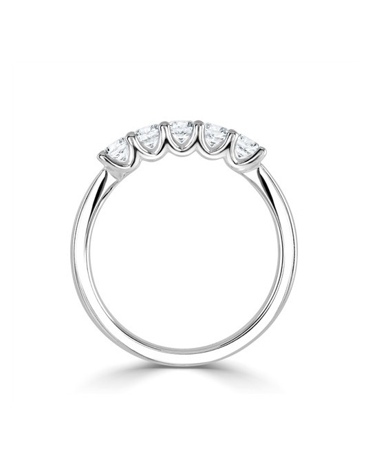 ANELLO RIVIERA CON DIAMANTI NATURALI IN ORO BIANCO
