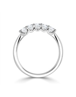 ANELLO RIVIERA CON DIAMANTI NATURALI IN ORO BIANCO