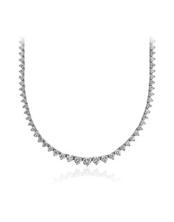 COLLANA DI DIAMANTI IN ORO BIANCO 18K DIAMANTI NATURALI