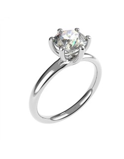 ANELLI DA MATRIMONIO ORO BIANCO 18K CON DIAMANTE NATURALE
