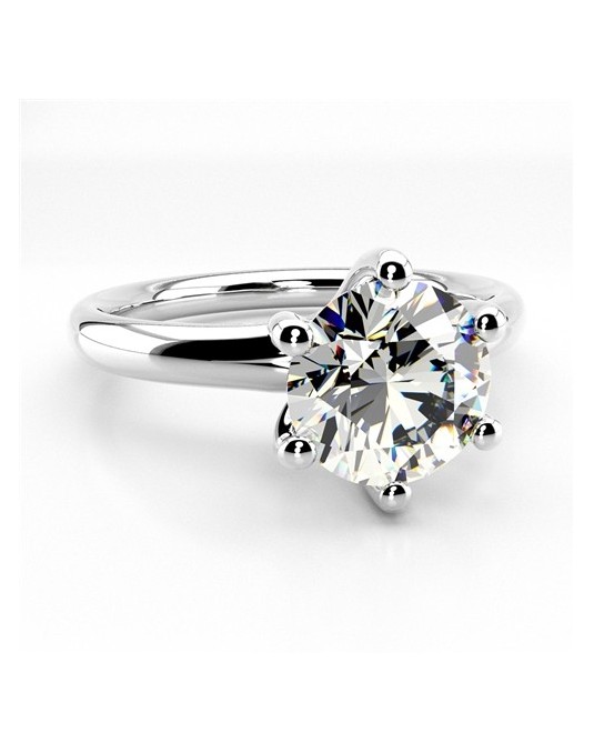 ANELLI DA MATRIMONIO ORO BIANCO 18K CON DIAMANTE NATURALE