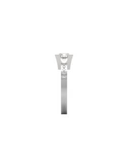 ANELLO SOLITARIO IN ORO BIANCO CON DIAMANTI NATURALI 1.30 CARATI
