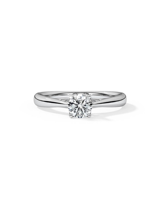 SOLITARIO BRILLANTE IN ORO BIANCO 18K CON DIAMANTE NATURALE
