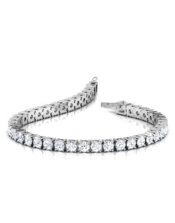 BRACCIALE TENNIS UOMO IN ORO BIANCO 18K CON DIAMANTI NATURALI