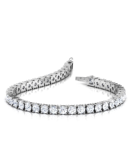 BRACCIALE MODELLO TENNIS IN ORO BIANCO 18K CON DIAMANTI NATURALI