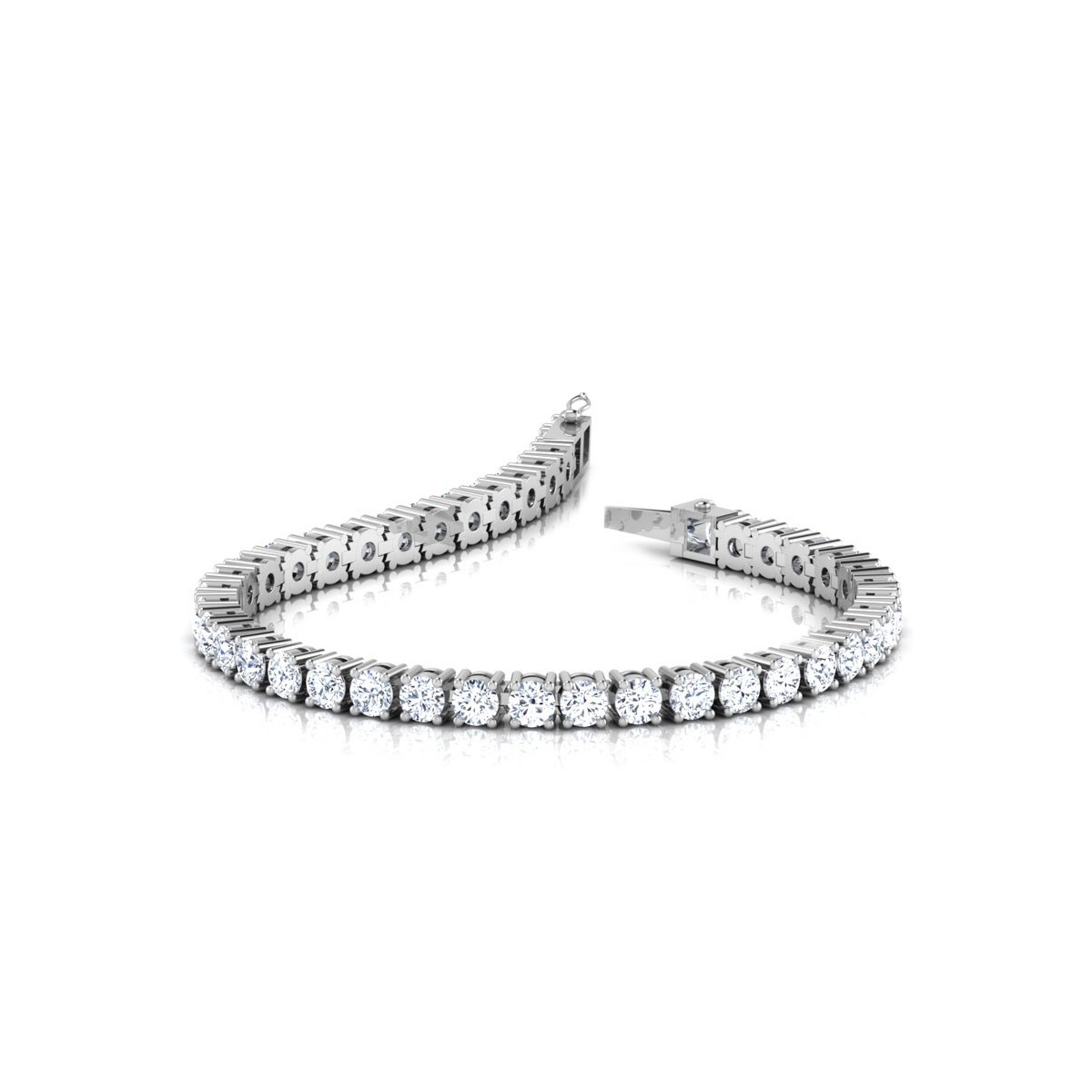 TENNIS DIAMANTI UOMO IN ORO BIANCO 18K CON DIAMANTI NATURALI