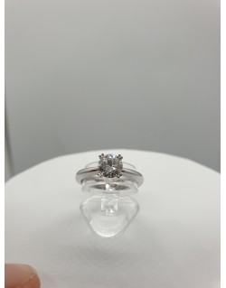 SOLITARIO DIAMANTE 1 CARATO IN ORO BIANCO 18K