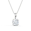 CIONDOLO CON BRILLANTE NATURALE IN ORO BIANCO 18K