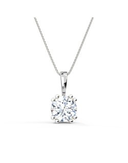 Ciondolo Con Brillante di 0.40 carati in oro bianco 18k SG03771