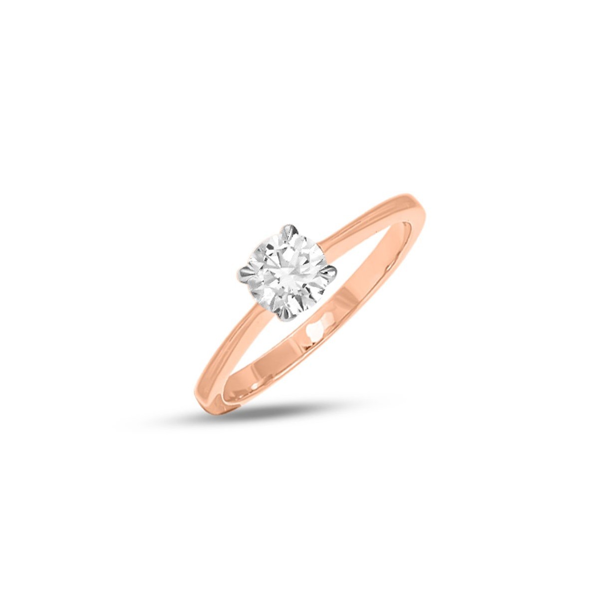 SOLITARIO ANELLO DA FIDANZAMENTO ORO ROSA 18K DIAMANTE NATURALE