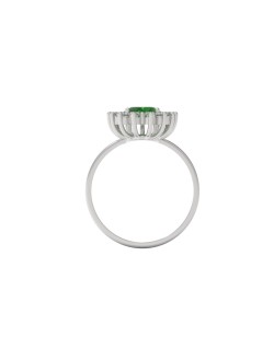 Anello Con Smeraldo e Diamanti Lato B