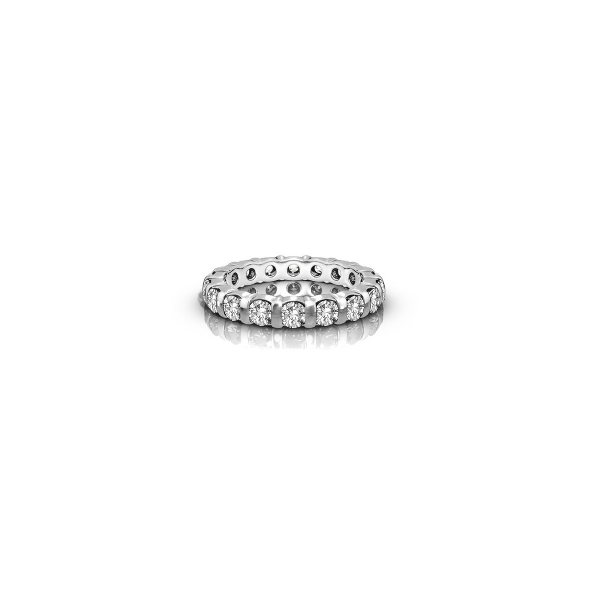 ETERNITY VERETTA IN ORO BIANCO 18K CON DIAMANTI NATURALI
