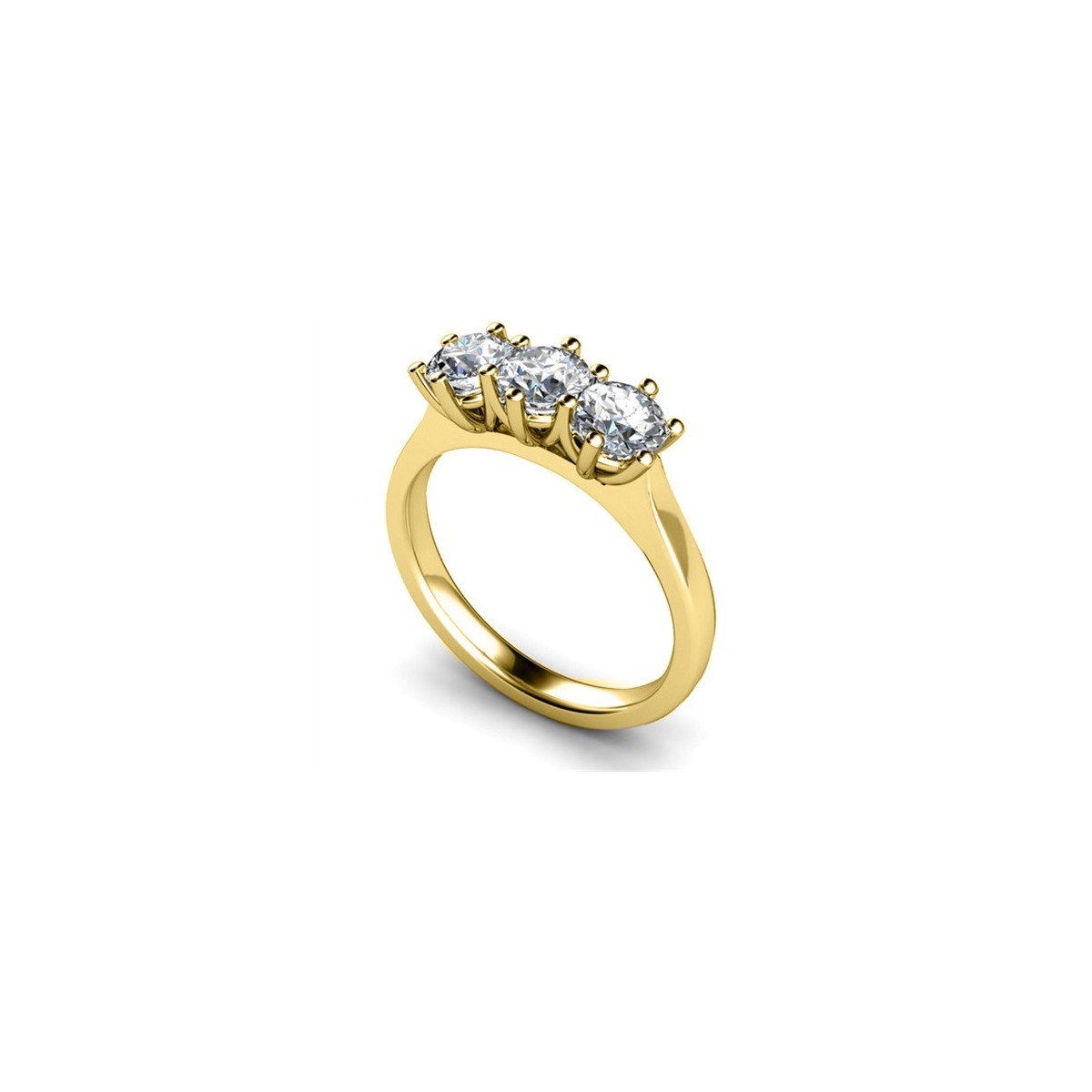 TRILOGY ORO GIALLO 18K CON DIAMANTI NATURALI