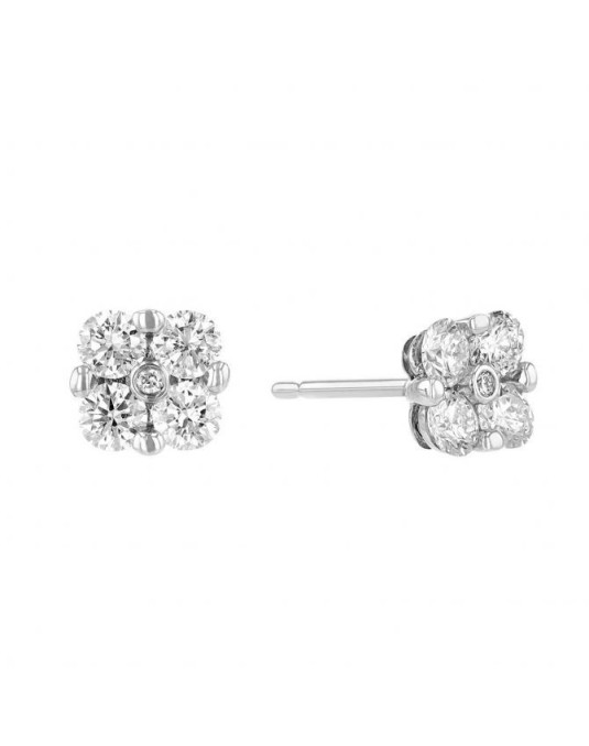 ORECCHINI CON DIAMANTI 0.90 CARATI IN ORO BIANCO