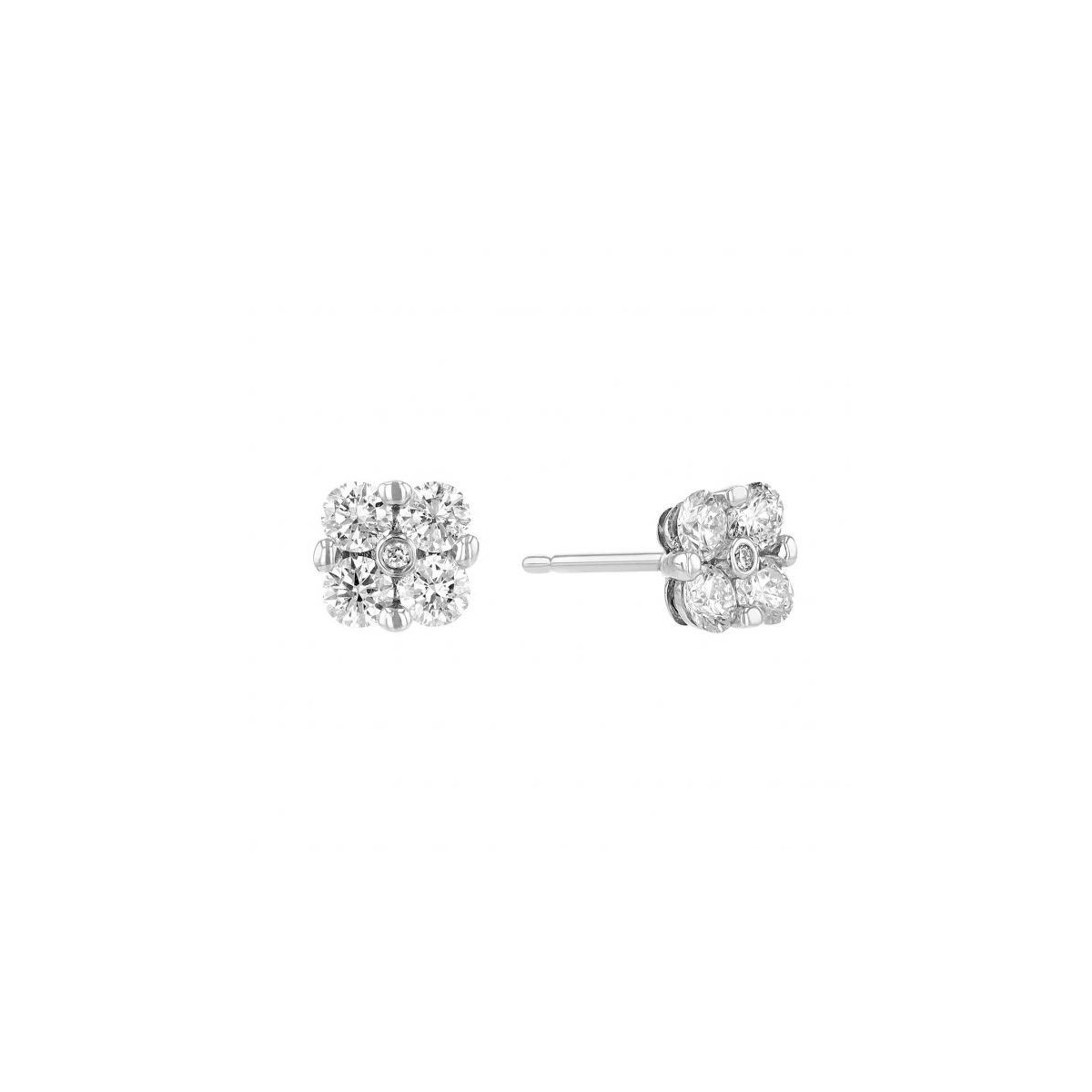 ORECCHINI CON DIAMANTI 0.90 CARATI IN ORO BIANCO