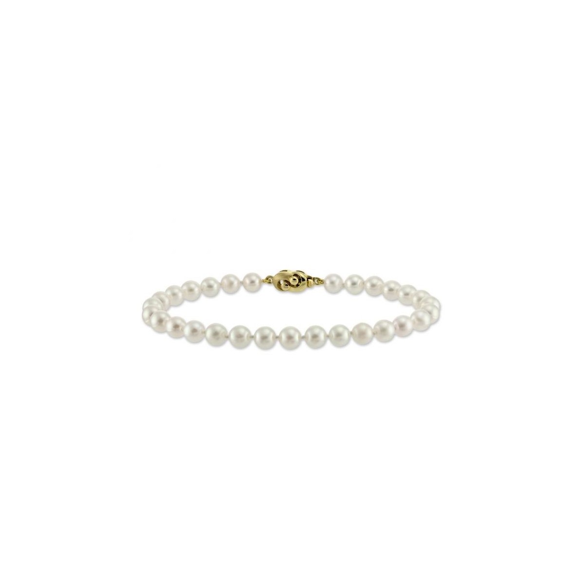 BRACCIALE DI PERLE CON CHIUSURA IN ORO GIALLO 18K