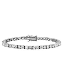 BRACCIALE DI DIAMANTI IN ORO BIANCO 18K CON DIAMANTI NATURALI