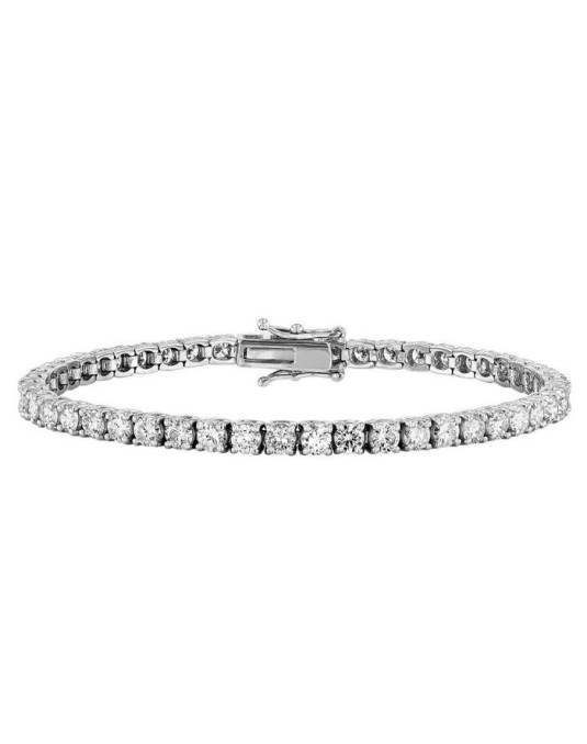 BRACCIALE TENNIS DI DIAMANTI IN ORO BIANCO 18K CON DIAMANTI NATURALI