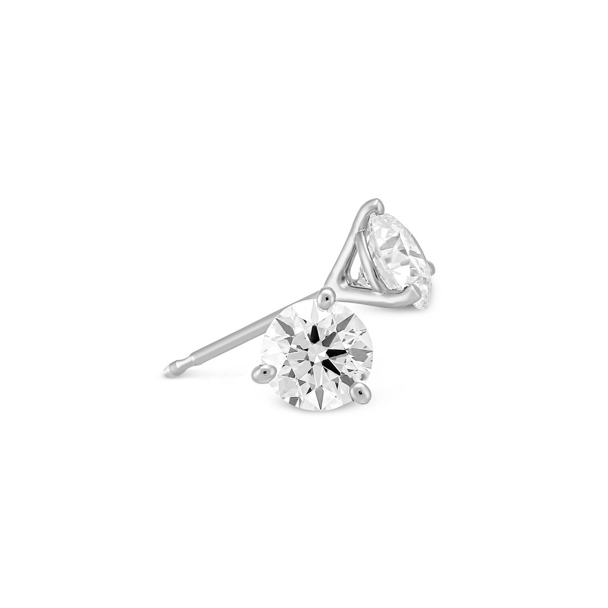 PUNTI LUCE ORECCHINI IN ORO BIANCO 18K CON DIAMANTI NATURALI
