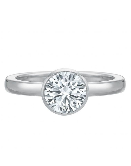 ANELLO PROMESSA DIAMANTE ORO BIANCO 18K DIAMANTE NATURALE