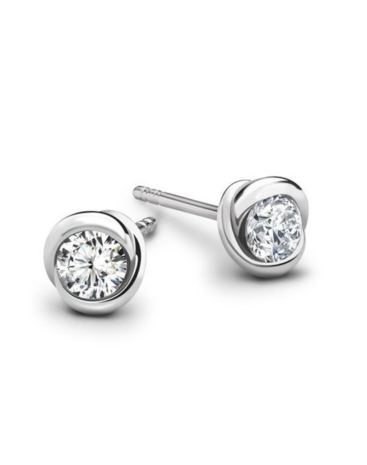 ORECCHINI DIAMANTI 1 CARATO IN ORO BIANCO 18K