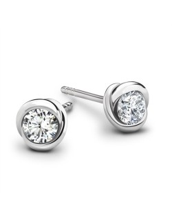 ORECCHINI DIAMANTI 1 CARATO IN ORO BIANCO 18K