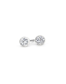 DIAMANTI ORECCHINI FIDANZAMENTO IN ORO BIANCO 18K DIAMANTI NATURALI