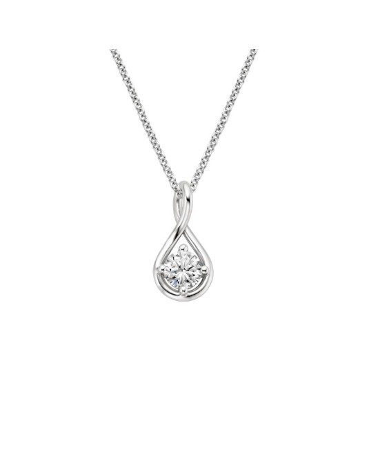 CIONDOLO PERSONALIZZATO DIAMANTE 0.50 CARATI IN ORO BIANCO