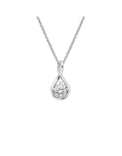 CIONDOLO PERSONALIZZATO DIAMANTE 0.50 CARATI IN ORO BIANCO