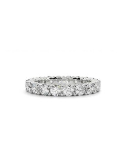 ANELLO ETERNITY DA FIDANZAMENTO IN ORO BIANCO 18K CON DIAMANTI NATURALI