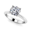 ANELLO FIDANZAMENTO CON BRILLANTE NATURALE IN ORO BIANCO 18K