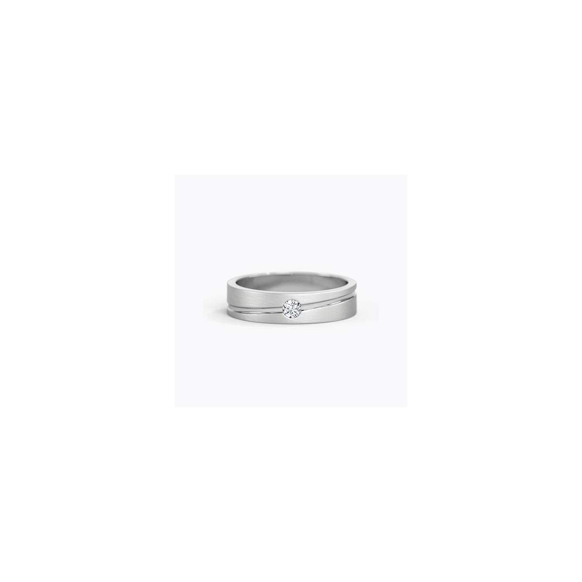 ANELLO UOMO DIAMANTE IN ORO BIANCO 18K CON DIAMANTE NATURALE