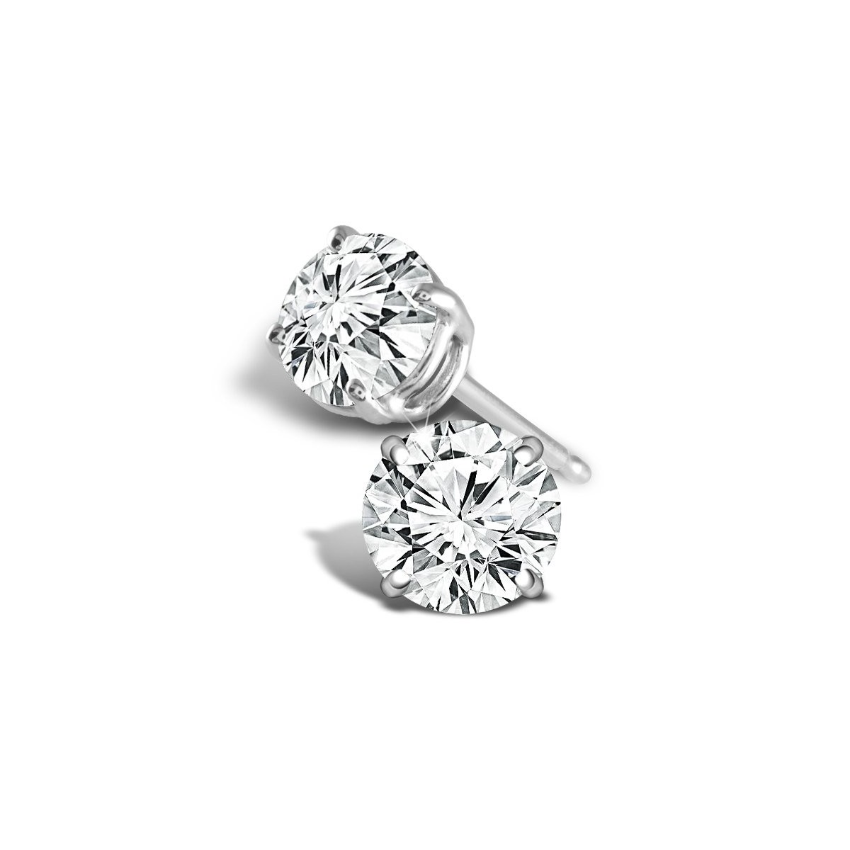 ORECCHINI BRILLANTI MATRIMONIO ORO BIANCO 18K DIAMANTI NATURALI
