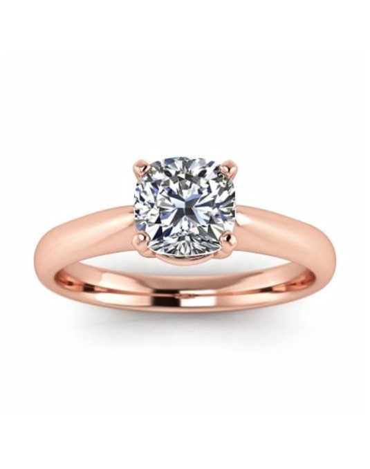 ANELLO ORO ROSA DI MATRIMONIO CON DIAMANTE NATURALE