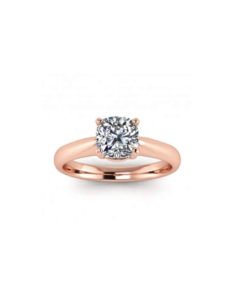 ANELLO ORO ROSA DI MATRIMONIO CON DIAMANTE NATURALE