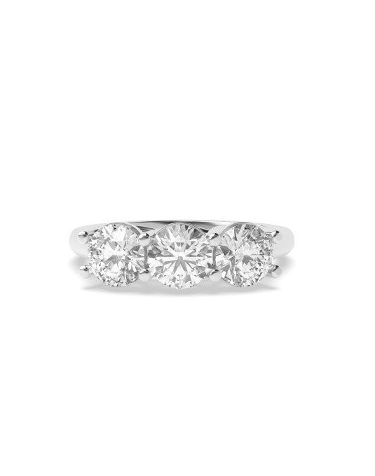Trilogy Anello Matrimonio oro bianco